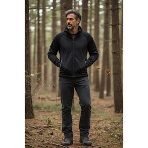 Smartwool Men's M Medium Intraknit Active Full Zip Jacket Black Fast, Free Ship